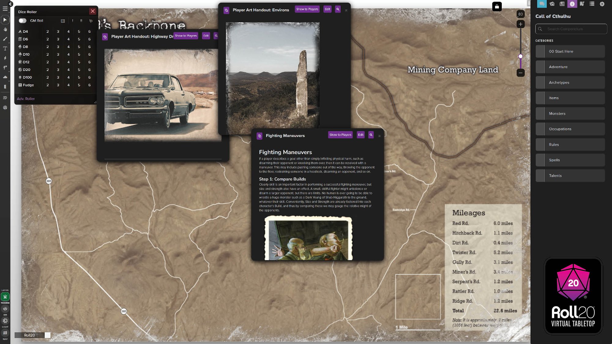 Roll20 VTT Screenshot